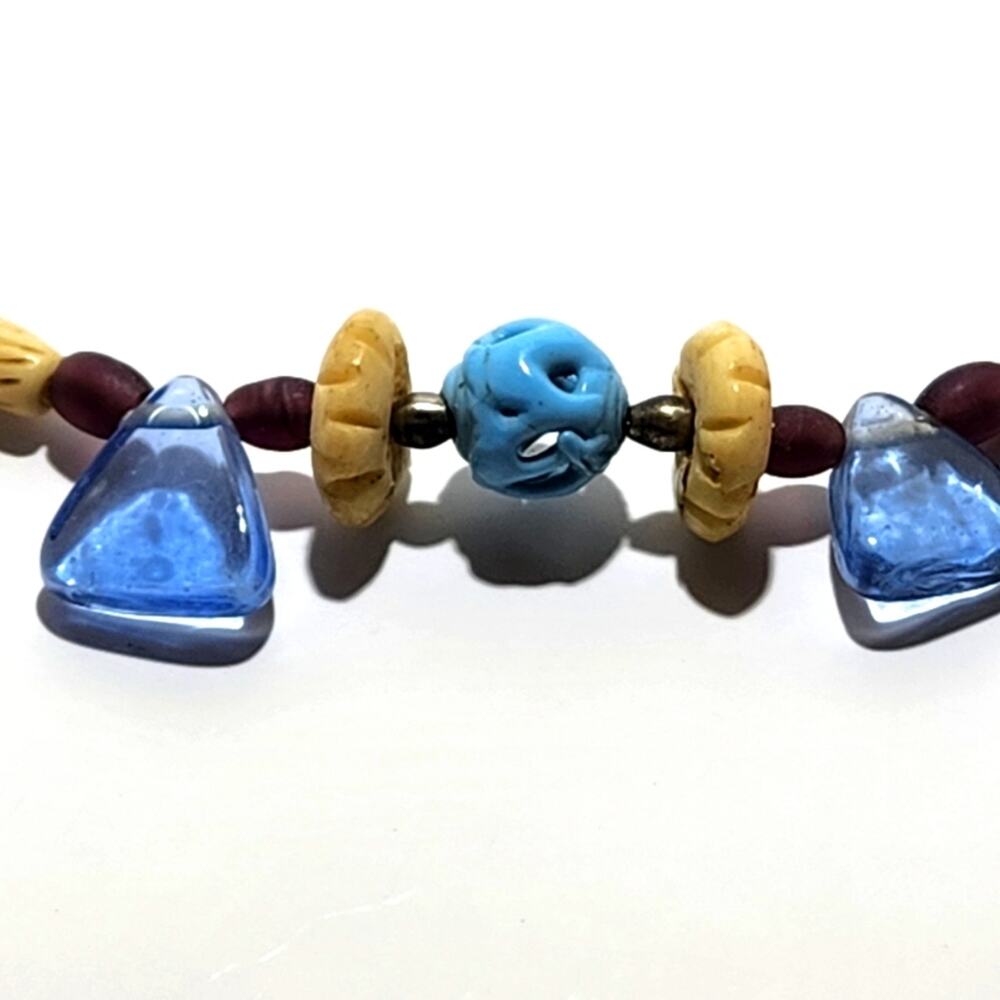 Aqua Blue Boho Necklace | Pre-Owned - Picture 4 of 6